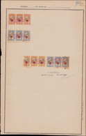 SPE ESTONIE - Poste - 47/48, Dentelés + Non Dentelés, 4 Bandes De 3 Sur Page D'album UPU, Surcharge Rouge "spécimen Coll - Estland