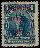 O BOLIVIE - Poste - 110, émission Provisoire De Cobija, 1917, Sur Timbre Fiscal, Certificat Photo P. Scheller: 10c. S. 1 - Bolivien