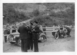 PONT-DU-CHATEAU EXERCICE DE SAPEUR POMPIERS  SIDE-CAR  (PHOTOGRAPHIE ) - Pont Du Chateau