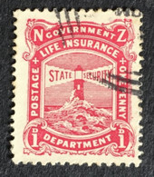 1913 -37 - New Zealand - Lighthouse - 1d - Used - Gebraucht