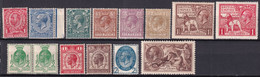 GB - YVERT N°130+163+165/167+170+171/172+179/182+198 **/* MNH/MH - COTE = 215 EUR. - Unused Stamps