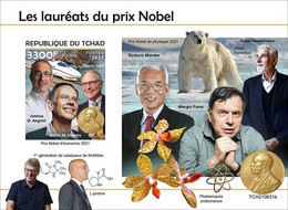 Tchad 2021, Nobel Prize Winners, Train, Orchids, BF IMPERFORATED - Arctic Tierwelt