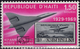 HAITI Poste Aérienne 482 ** MNH Concorde + Surcharge Renversée Exposition INTERPEX 72 Inverted Overprint - Haití
