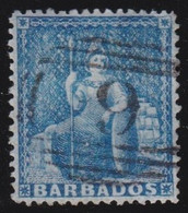 Barbados  .    SG   .  19  (2 Scans)     .   No Wmk  .  1861       .     O     .    Cancellation 9 - St Andrew - Barbados (...-1966)