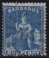Barbados  .    SG   .  66   .   Wmk  Large Star   .  1874-75   .   O   .   Cancellation  2 - Christ Church - Barbados (...-1966)