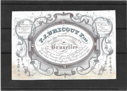 Bruxelles *  (Carte Porcelaine)  F.J. Bricout Fils ( Rue Des Grands Carmes, 4) Magasin Tout Genre Des Tulles .... - Porcelaine