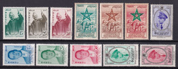 MAROC - ANNEE 1957 ** MNH COMPLETE Avec POSTE AERIENNE - COTE YVERT = 32 EURO - Marokko (1956-...)