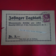 LETTRE SUISSE OFTRINGEN - Lettres & Documents