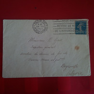 LETTRE PARIS POUR BEYROUTH 1921 - Cartas & Documentos