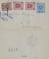 ÖSTERREICH EXPRESS 1921 - 2 Kronen Ganzsache + 1 K + 2 X 5 K Auf Karten-Brief Gel. Wien ... - Variétés & Curiosités