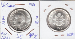 E4514 MONEDA VATICANO 500 LIRAS PLATA 1981 SIN CIRCULAR 12 - Jersey