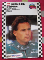 Carte Postale Gerhard Berger. Saison 1986-1987 De Formule 1. Championnat Du Monde - Sportler