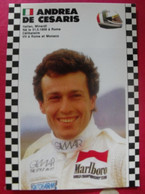 Carte Postale Andrea De Cesaris. Saison 1986-1987 De Formule 1. Championnat Du Monde - Sportifs