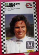 Carte Postale Nelson Piquet. Saison 1986-1987 De Formule 1. Championnat Du Monde - Sporters