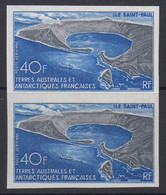 French Southern & Antarctic Territory, Scott C13 Var, MNH Imperforate Pair - Ongetande, Proeven & Plaatfouten