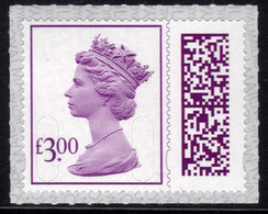 GB 2022 QE2 £3 Purple New Barcoded Machin Umm ( T331 ) - Série 'Machin'