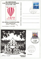 Montgolfières // Vol Spécial De Montgolfière, 80 Ans Du Club Philatélique De Délémont 1992 - Luchtballons