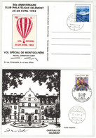Montgolfières // Vol Spécial De Montgolfière, 80 Ans Du Club Philatélique De Délémont 1992 - Luchtballons