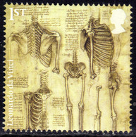GB 2019 QE2 1st Leonardo Da Vinci Skeleton Umm SG 4177 ( E329  ) - Unused Stamps