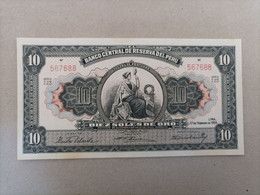 Billete De Perú De 10 Soles, Año 1955, AUNC - Pérou