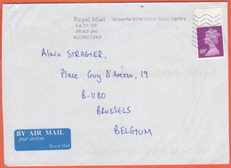 GB - Regno Unito - GREAT BRITAIN - UK - 2008 - 48p - Viaggiata Da Greenford Per Brussels, Belgium - Brieven En Documenten
