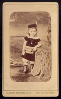 Fotografia Antiga De Criança, Com Dedicatoria. ALBERTO HENSCHEL Rio De Janeiro BRASIL. Old CDV Photo BRAZIL 1878 - Antiche (ante 1900)