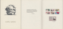 DDR: Gedenkblatt Mit Mi-Nr. 2783-88 U. 2789 Bl. 71 ESST: „ 100. Todestag Karl Marx 1880-83 " !   X - Covers & Documents
