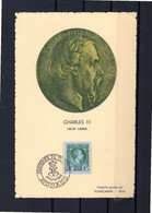 Delcampe - 1948  " JOURNEE DU TIMBRE : CHARLES III " Sur Carte Maximum De MONACO N° YT 301. Parfait état. CM à Saisir ! - Maximumkarten (MC)