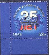 2021. Russia, 25y Of Membership In Council Of Europe, 1v,  Mint/** - Ungebraucht