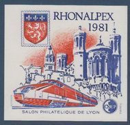CNEP-1981-N°2** RHONALPEX.Salon Philathélique De LYON - CNEP