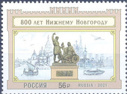 2021. Russia, 800y Of Nizhnyi Novgorod City, 1v, Mint/** - Unused Stamps