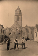 Le Bourg De Batz * Carte Photo * Place Et Abside De L'église Du Village , Le Calvaire * Villageois Puits - Batz-sur-Mer (Bourg De B.)