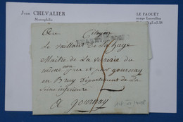 AT18 FRANCE BELLE LETTRE 1788  BEAUN.... A  GOURNAY  +A VOIR +++ AFFRANCH.INTERESSANT - ....-1700: Vorläufer