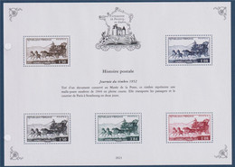 Patrimoine De France 2021 BS25 Bloc Neuf Histoire Postale Reprise N°919 Journée Du Timbre 1952 En Euro 5 Valeurs - Nuovi