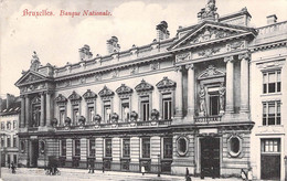 CPA Bruxelles - Banque Nationale - Taxe - Obliteration Valenciennes Sans Bordure En 1907 Envoyé à La Banque De France - Monumenti, Edifici