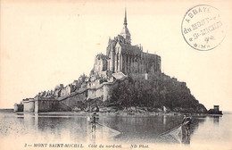 CPA Mont Saint Michel - Coté Du Nord Est - Tampon Abbaye Du Mont St Michel - Le Mont Saint Michel