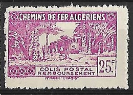 ALGERIE COLIS POSTAL N°158 N** Variété Timbre Sans Surcharge - Paquetes Postales