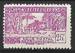 ALGERIE COLIS POSTAL N°158 N** Variété Timbre Sans Surcharge - Parcel Post