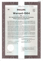 - Titre De 1984 - PHILIPS - Warrant - 1984 - Industrie
