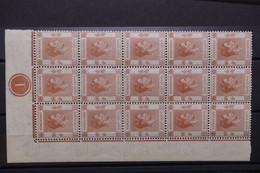 HONG KONG - George VI 8c. En Bloc De 15 Coin De Feuille - Neufs ** - L 122556 - Unused Stamps