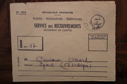 La Réunion 1956 Le Guillaume France Eymet Dordogne Cover Timbre à Date FP Recommandé Registered R - Covers & Documents