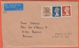 GB - Regno Unito - GREAT BRITAIN - UK - 20?? - 13p + 17p + 10p - Viaggiata Da ???? Per Brussels, Belgium - Storia Postale