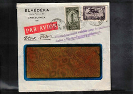 Maroc / Morocco 1932 Interesting Airmail ( Maroc-France) Letter To Germany - Cartas & Documentos