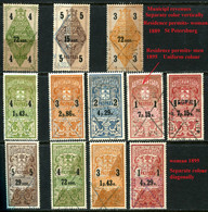 Russia Revenue St Petersburg Residence Permit Collection 1889-95 Used Fiscal - Fiscale Zegels