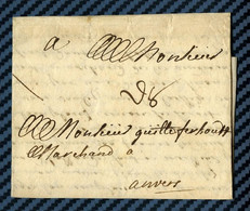 Lettre De LIÈGE (Principauté De Liège) Pour ANVERS (Pays-Bas Espagnols) -1697 - 1621-1713 (Países Bajos Españoles)