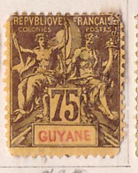 PIA - GUYANA FRANCESE  - 1892 : Allegoria - (Yv  41) - Used Stamps