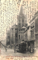 Liège - L'Eglise Sainte-Croix (animée Tram Tramway Elbert Sugg 1905) - Lüttich