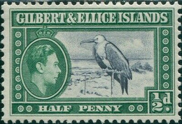 Gilbert & Ellice Islands 1939 SG43 ½d Great Frigate Bird KGVI MLH - Gilbert & Ellice Islands (...-1979)