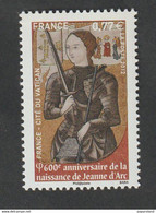 "600è Anniversaire De La Naissance De Jeanne D'Arc" 2012 - 4654 - Ongebruikt