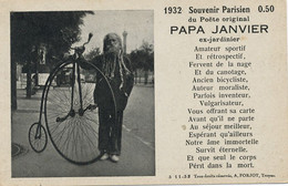 Papa Janvier 1932 Original Globe Trotter Freak Jardinier Velo Grand Bi Canotage  Barbe Et Cheveux Incultes Depuis 1919 - Sonstige & Ohne Zuordnung